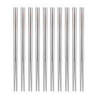 美厨筷子套装316L不锈钢筷子防滑不发霉家用套装10双MCK7027