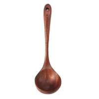 美厨汤勺天然家用无漆无蜡加长柄菜勺乌檀木系列MCCU8611