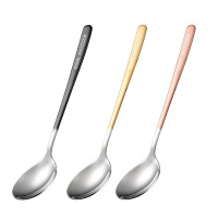 美厨汤匙316L不锈钢汤勺圆底餐勺饭勺汤勺彩色3件套MCGC3424