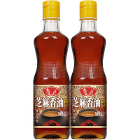 鲁花香油物理压榨凉拌火锅油碟调味芝麻香油100ml*2瓶