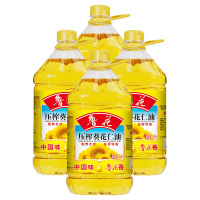 鲁花葵花仁油炒菜烹饪剥壳去皮物理压榨葵花仁油5L*4桶