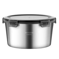 美厨保鲜盒316不锈钢可微波炉便当盒冰箱储物盒MCFT2820