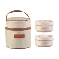 美厨保温桶316L不锈钢多层可微波炉加热便当盒MCFT4428