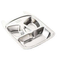 美厨快餐盘304不锈钢儿童餐盘英雄系列蝙蝠英雄MCFT8992