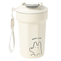 美厨保温杯450ml不锈钢便携保冷马克水杯带盖MCB1846