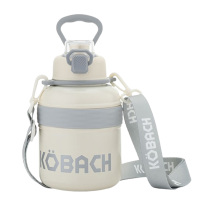 康巴赫保温杯930ml防滑耐用随行墩墩保温壶白灰色LPH93B02