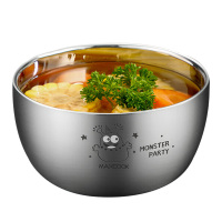 美厨碗13cm百变怪双层316L不锈钢怪兽派对系列MCWA8779