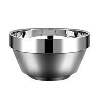 美厨碗304不锈钢11.5cm双层隔热汤碗面碗MCWA-097