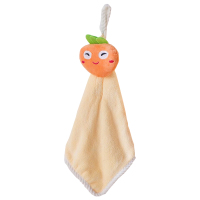 多喜爱毛巾珊瑚绒面料可挂式擦手巾萌宠挂式擦手巾笑脸萝卜