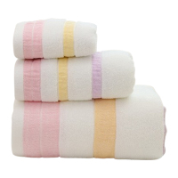 多喜爱毛巾套装活性印染全棉面料纯棉红色雅馨毛巾三件套