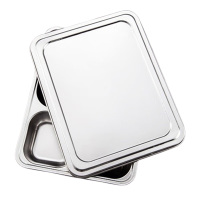 美厨饭盒304不锈钢餐盘4格带盖加深加厚学生餐盒MCFT167