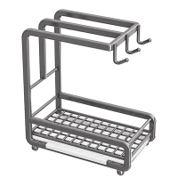 美厨抹布架水槽架收纳架可壁挂台式带沥水盘MCZW9548