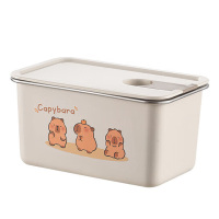 美厨保鲜盒1500ml长方形304不锈钢卡皮巴拉系列MCFT9584