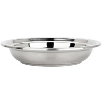 美厨平底餐盘26cm加厚圆盘304不锈钢易清洗MCWA-PD26