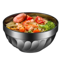 美厨碗16cm双层隔热304不锈钢餐具汤碗面碗MCWA9617