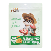 三只松鼠甘草桃肉零食蜜饯果脯桃干小吃桃子果干60g*1袋