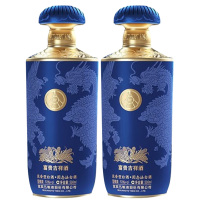 五粮液白酒富贵吉祥蓝装浓香型52度白酒500ml*2瓶