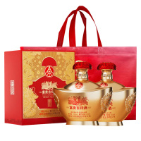 五粮液白酒富贵吉祥金元宝浓香型52度白酒500ml*2瓶