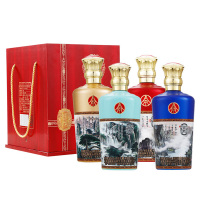 五粮液白酒四大名山系列绿豆酒52度浓香型白酒500ml*4瓶