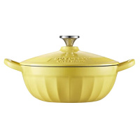 北鼎炖锅24cm家用铸铁锅汤锅焖炖锅珐琅锅CP552(颜色随机)