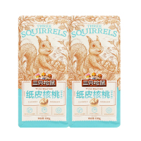 三只松鼠纸皮核桃草本味薄皮手剥坚果干果零食180g*2袋