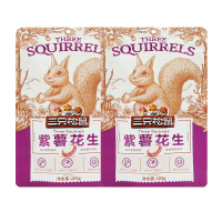 三只松鼠紫薯花生休闲零食小吃炒货香脆花生米仁205g*2袋