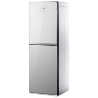 美的饮水机立式钢化玻璃双开门加热饮水器上置式灰色YR1518S-X