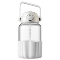 北鼎吸管吨吨杯1000ml玻璃大容量耐高温水杯DG710(颜色随机)