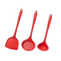 乐扣乐扣炊具三件套硅胶防滑铲子汤勺漏勺CKT459S01