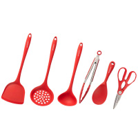 乐扣乐扣炊具六件套硅胶防滑铲子汤勺漏勺CKT459S02