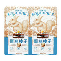 三只松鼠原味榛子带壳香榛零食小吃休闲炒货食品坚果120g*2袋