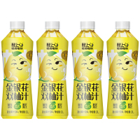 轻上饮料口感酸甜解腻健康清润不含防腐剂金银花双柚汁1L*4瓶