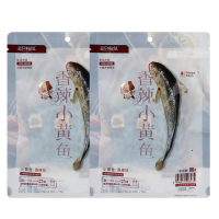 三只松鼠香辣小黄鱼口袋海鲜便携独立包装休闲海味零食96g*2袋