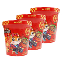 三只松鼠酸辣粉桶装冲泡方便速食休闲解馋小吃小面130g*3桶
