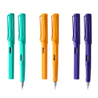 凌美钢笔套装F尖可视墨窗狩猎者钢笔糖果墨水笔礼盒(颜色随机)