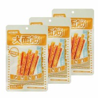 三只松鼠大面筋麻辣零食直尺辣条怀旧解馋小吃食品110g*3袋