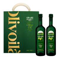 欧丽薇兰食用油750ml*2瓶纯正橄榄油简装礼盒食用压榨植物油