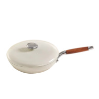 温仑山炒锅32cm天然防粘不易生锈鹅卵石珐琅钛铁锅A-VP-1TCG01