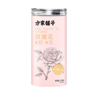 方家铺子玫瑰花花茶泡水冲饮蒂绿花红重瓣胎玫瑰花干120g
