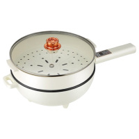 美菱电炒锅4L家用多功能带蒸笼上蒸下煮电火锅MT-H2802