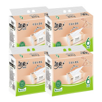 洁柔抽纸粉face系列可湿水面巾纸软抽100抽24包PR223