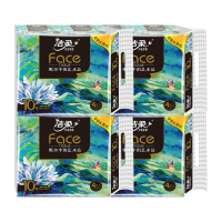 洁柔抽纸艺术油画系列小方巾可湿水餐巾纸20抽40包BL094-10