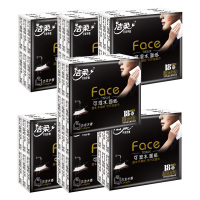 洁柔手帕纸黑face系列古龙水香味小包纸巾6片126包JM095-01