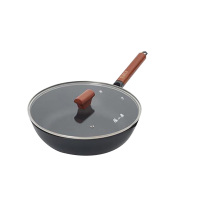 张小泉炒锅30cm可炒可煎平底家味精铁煎炒锅C32880100