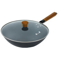 张小泉铁锅32cm无涂层更健康圆底设计家味圆底铁锅C32920200