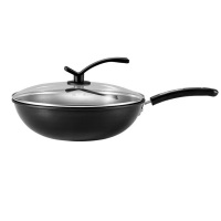 张小泉炒锅32cm不易生锈无涂层万家简品精铁炒锅C30330100