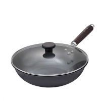 张小泉炒锅32cm握感舒适万家灯火系列精铁炒锅C30740100