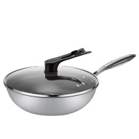 张小泉炒锅30cm美观高档超耐磨蜂窝不粘锅C31800100