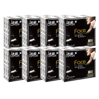 洁柔手帕纸黑face古龙水香可湿水面纸6片144包BU084-18