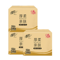 清风抽纸原木系列厚柔亲肤面巾纸90抽60包ER10SYR24E1